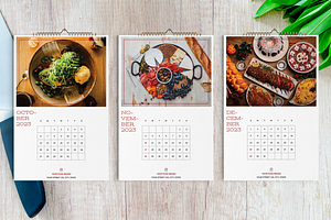 Food Wall Calendar 2024 Template