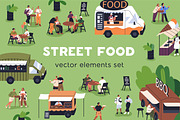 People at open-air street food fest, a Food Illustration by Good Studio (Thumbnail 1 of 4)