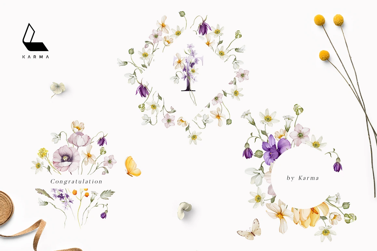 1K+ Belle Watercolor Floral Bundle, an Illustration by Karma (Photo 26 of 54)