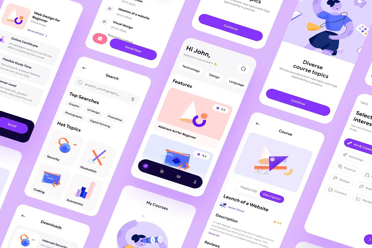Cami - Online Learning App UI Kit, an UI Kit Template by Lumina_ui_ux202 (Photo 3 of 4)
