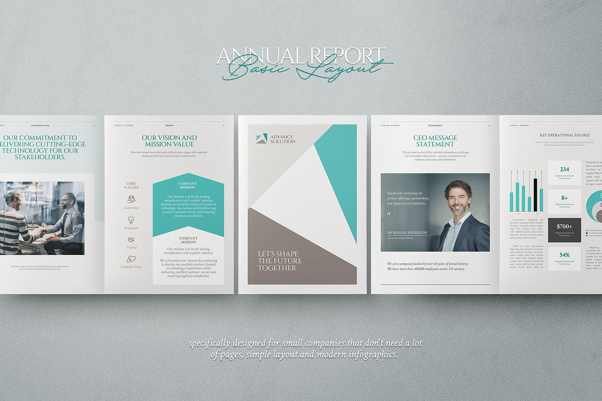 Annual Report Template, a Brochure Template by Proonty (Photo 1 of 6)