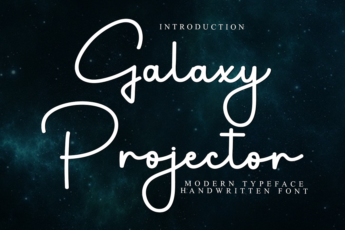 Galaxy Projector, a Handwritten Font by InermediaSTUDIO (Photo 1 of 8)