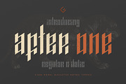 AfterOne - Blackletter Inspired Font, a Blackletter Font by AlienValley (Thumbnail 1 of 6)