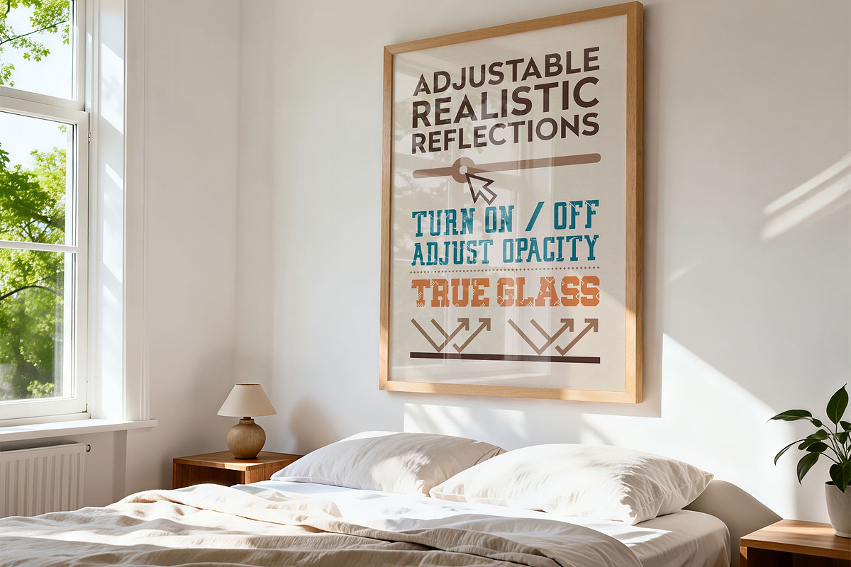 Bedroom ISO Poster Frame Mockup, a Mockup by DesignRocket (Photo 4 of 9)