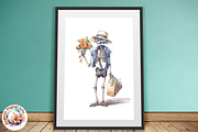 Watercolor Skeloten Guy Clipart, an Object Graphic by Negarin Digital Art (Thumbnail 10 of 11)