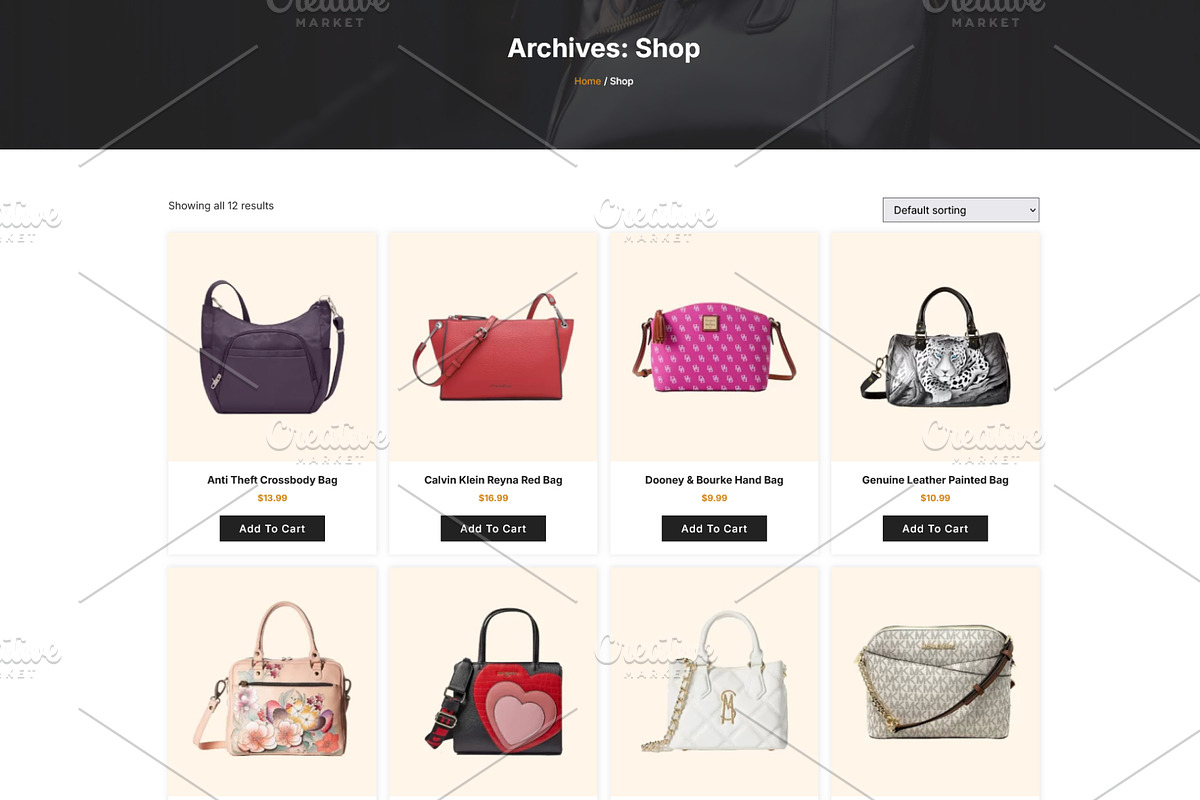 Luxury Hand Bags Selling Elementor, a WordPress Template by HasnainDEV (Photo 3 of 5)