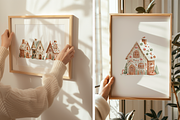 Watercolor Retro Gingerbread House, a Decorative Illustration by ThaismotaCreativeCo (Thumbnail 8 of 10)