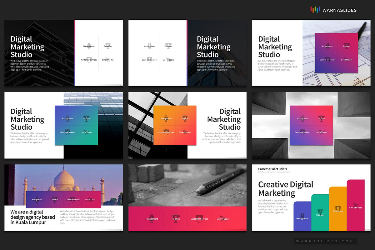 4 Bullet Points PowerPoint Templates, a Presentation Template by Warna Works (Photo 6 of 24)