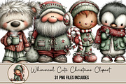 Whimsical Cute Christmas Clipart, an Illustration by DreamArtGraphic (Thumbnail 1 of 5)