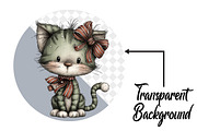 Whimsical Christmas Cat Clipart, an Illustration by Pixels.Craft (Thumbnail 4 of 6)