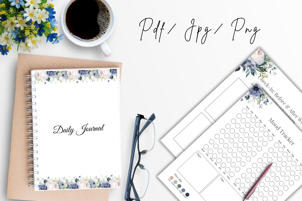 Daily Journal Printable Template, a Stationery Template by Daffodil Dream Studio (Photo 4 of 6)