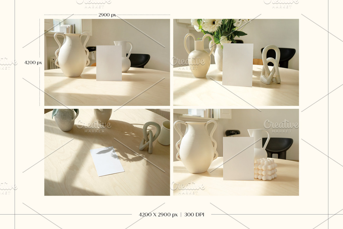 5X7 Card Mockup SET, a Print Template by LOPEstudio (Photo 2 of 8)