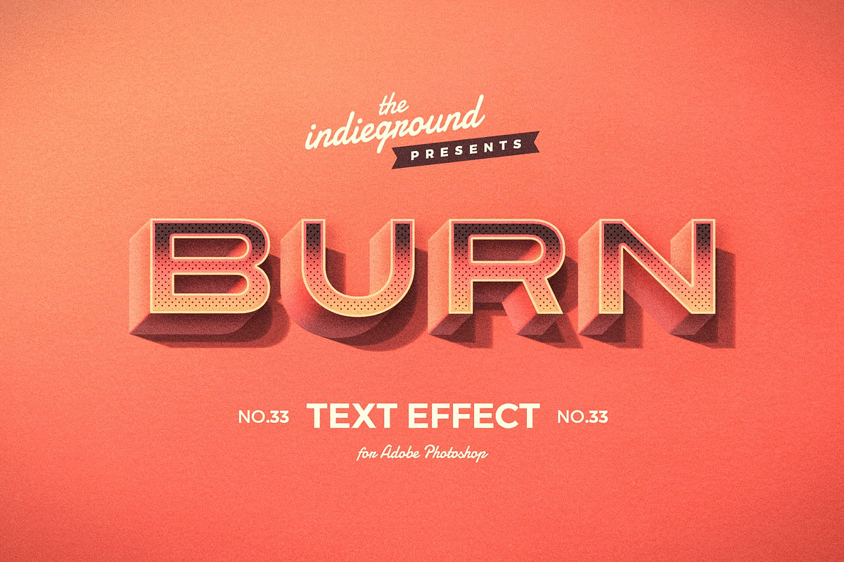 Retro Text Effects Vol.4, a Brushes & More by Indieground Design Inc.