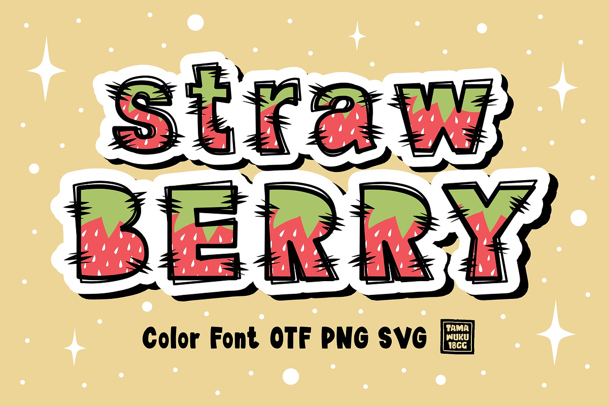 Strawberry OTF PNG SVG, a Symbol Font by DREAMs Soul G. (Photo 1 of 5)