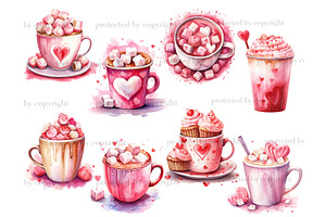 Valentine's Day Coffee Clipart