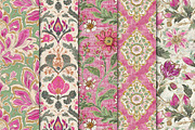 Intricate Indian Floral Patterns, a Pattern Graphic by Maishop (Thumbnail 2 of 4)