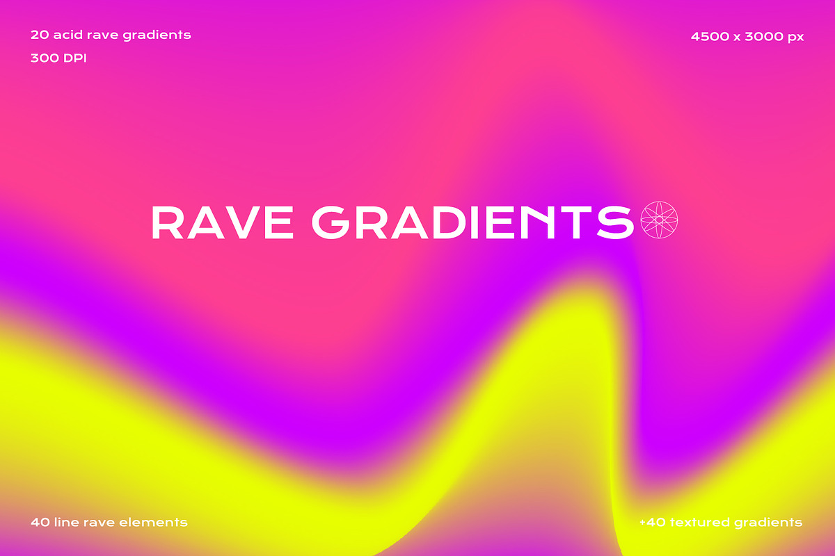 Acid Rave Grainy Gradients, a Texture Graphic by OrioleeDoodleArt