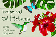 Tropical Oil Motives - PNG Files Set, an Object Illustration by Kseniya-Omega (Thumbnail 1 of 9)