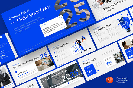 Business Report 2025 PowerPoint, a Presentation Template by Premast