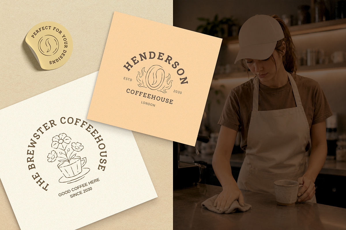 Whimsical Cafe & Bakery Branding Kit, a Branding & Logo Template by Vasya Kobelev (Photo 12 of 13)