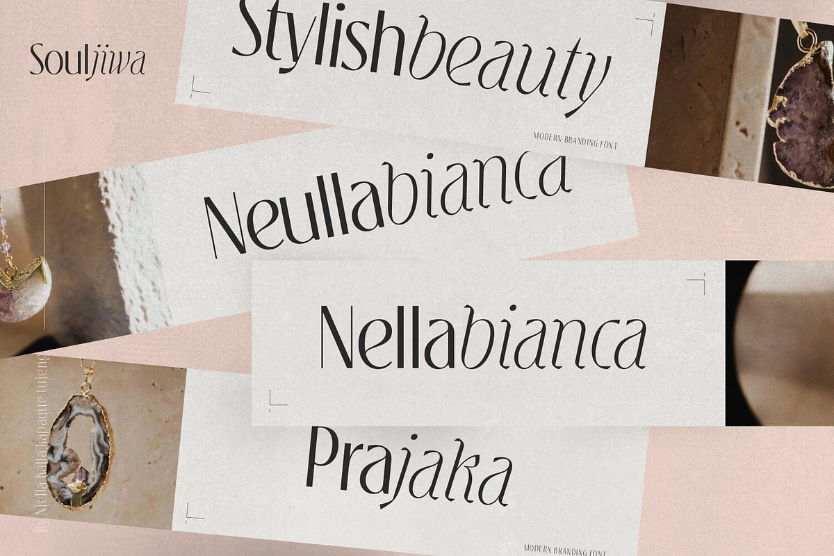Souljiwa - Modern Branding Font, a Sans Serif Font by creativemedialab (Photo 2 of 14)