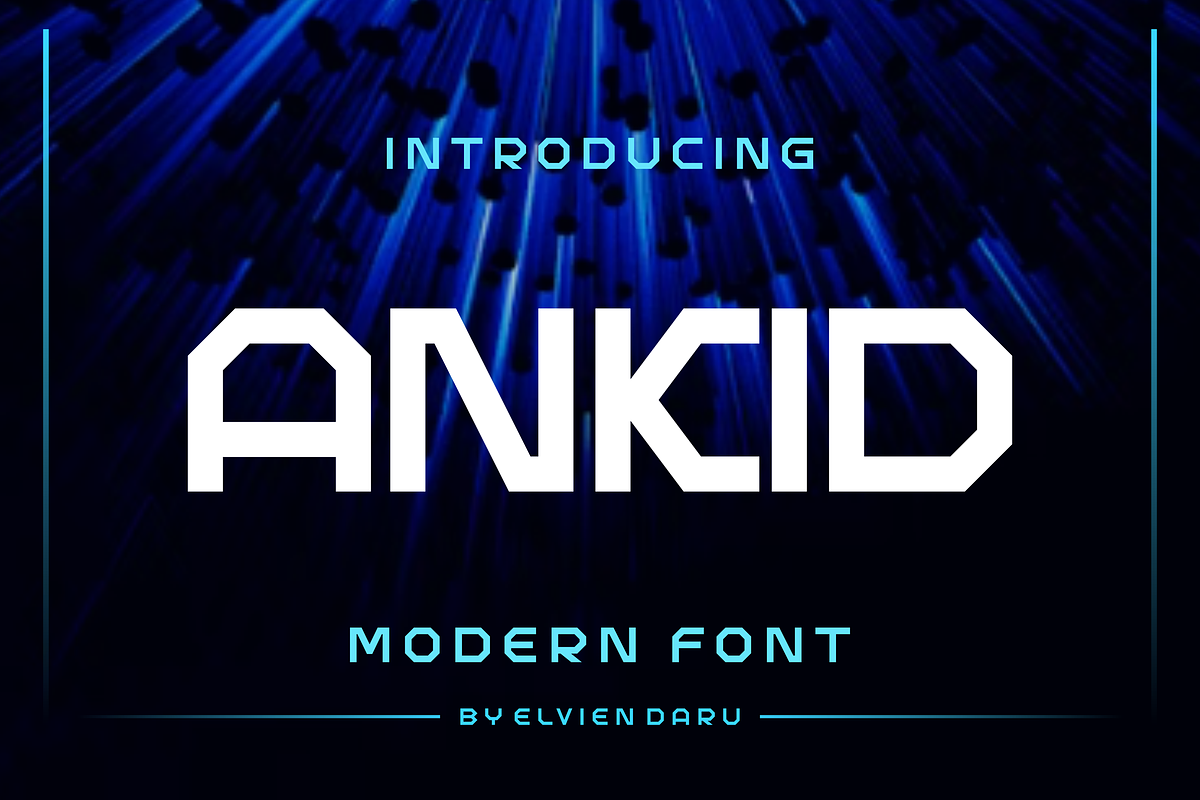 Ankid - Display Font, a Sans Serif Font by lelevien