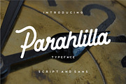 Parahlilla Script & Sans, a Script Font by Dega Syukurilah (Thumbnail 1 of 5)