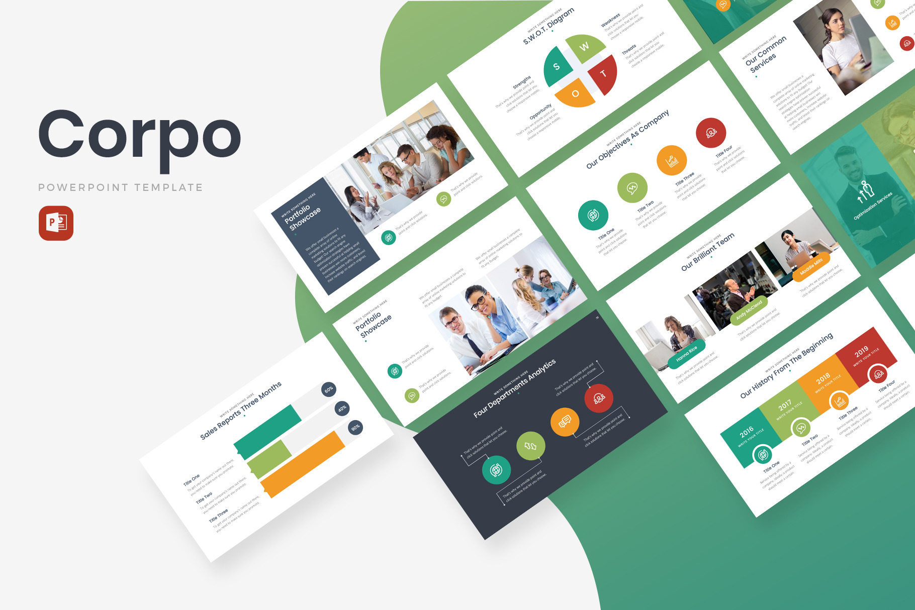 Corpo PowerPoint Template, a Presentation Template by slidequest
