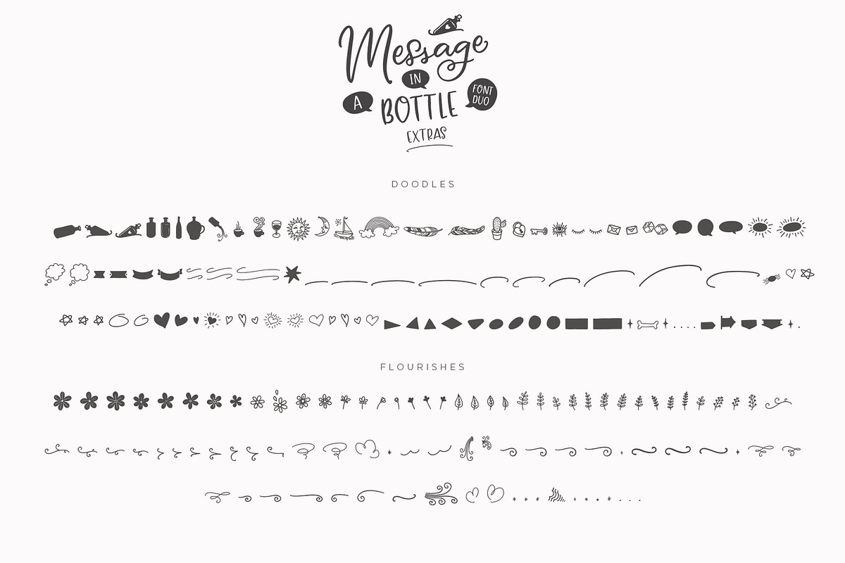 Message In A Bottle Font Duo, a Script Font by Ayca Atalay (Photo 19 of 19)