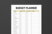 Monthly Budget Planner Worksheet, a Stationery Template by MightyDesign (Thumbnail 2 of 8)