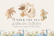 Watercolor Under Sea Collection, an Animal Illustration by Jenteva Art (Thumbnail 1 of 14)