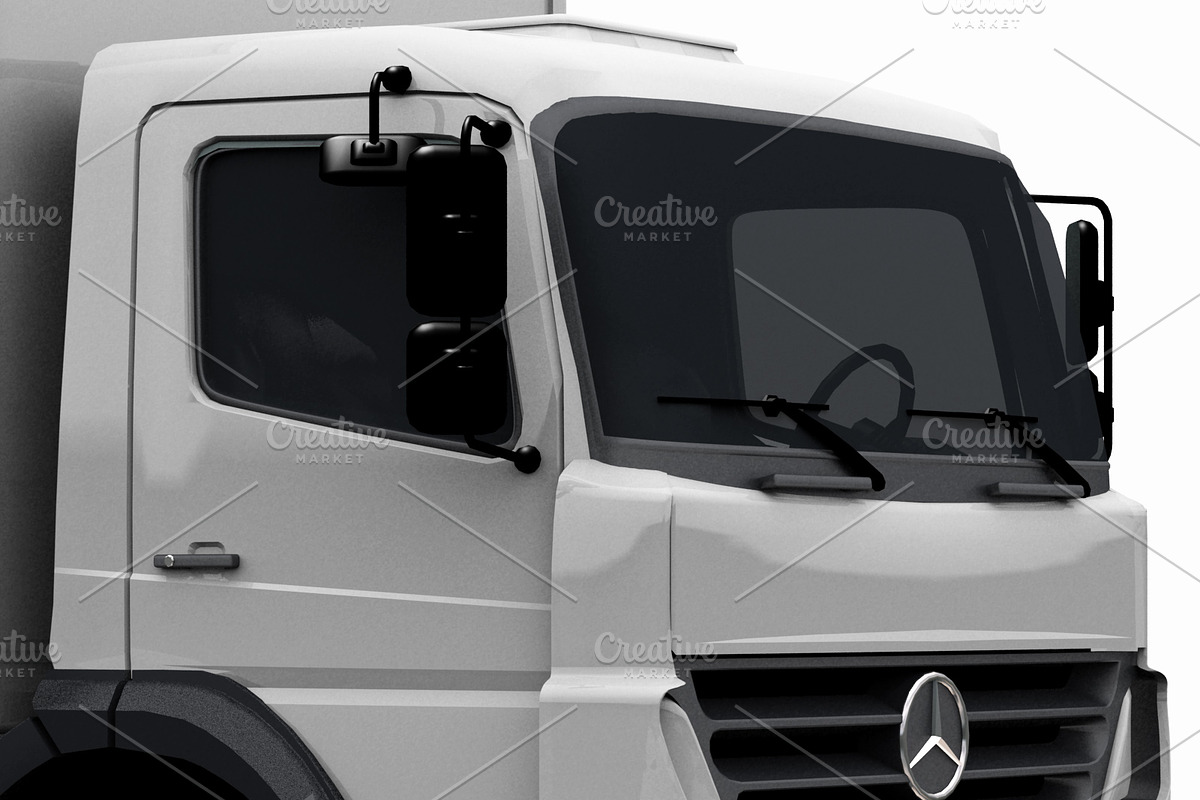 Commercial Truck Mercedes, a Cars & Vehicle 3D Model by Mechanik (Photo 5 of 17)