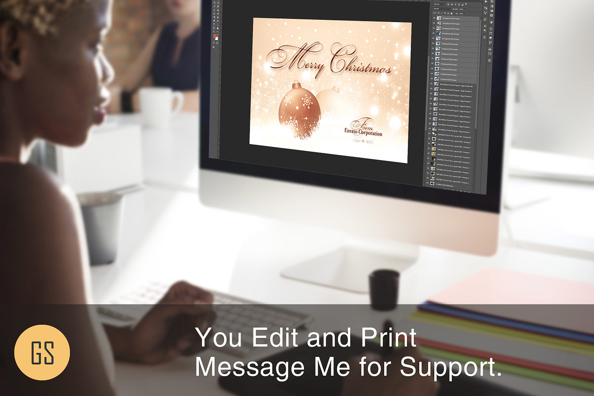 Merry Christmas Postcard Photoshop, a Flyer Template by Godserv Designs (Photo 12 of 12)