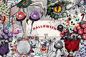 Halloween Pumpkin Witch Clipart, an Illustration by BigCakeBee