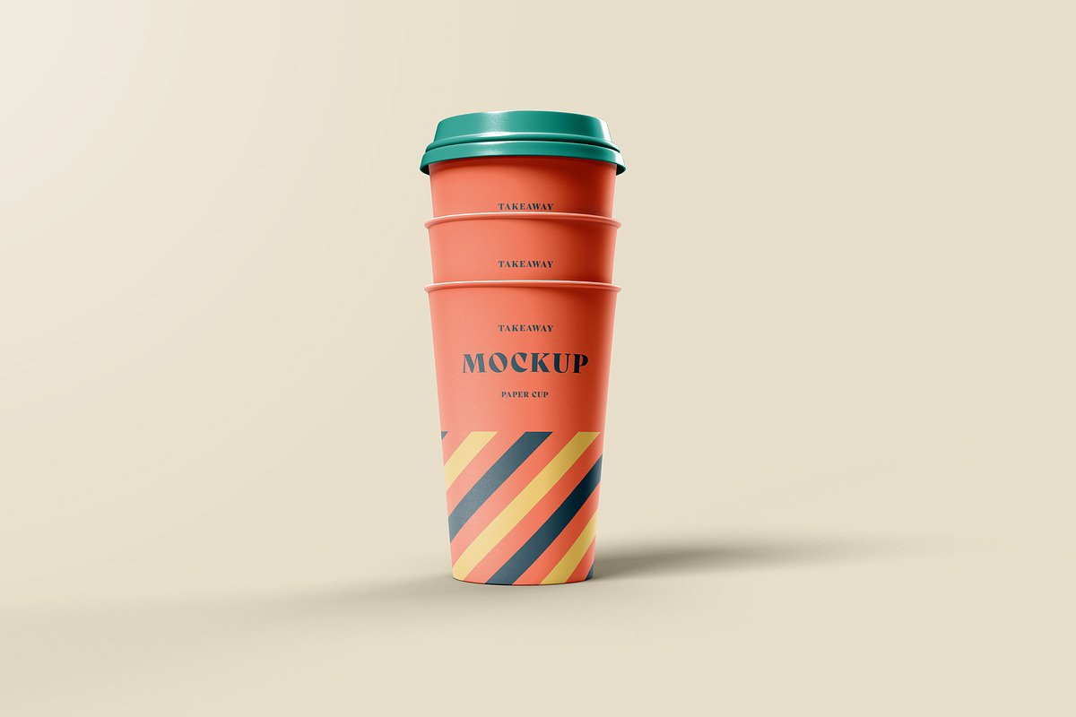 Take Away Paper Coffee Cup Mockups, a Cups & Container Mockup by dpi (Photo 10 of 24)