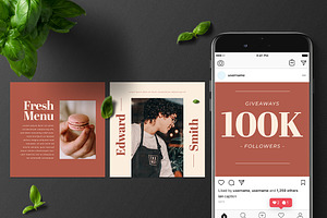 Modern Post Food Recipe Instagram, a Social Media Template by Tokosatsu