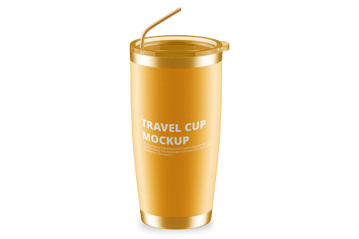 Stainless Steel Travel Cup Mockup, a Cups & Container Mockup by Designbuys (Photo 2 of 2)