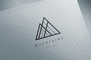 Mountains. Linear geometric logo, a Branding & Logo Template by le-genda (Thumbnail 2 of 14)