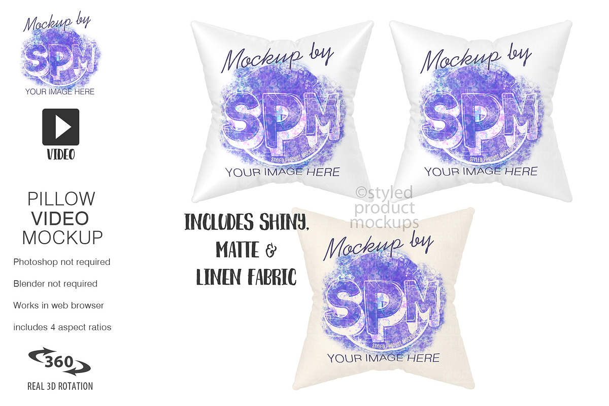 Animated Pillow Video Mockup, a Household Mockup by StyledProductMockups (Photo 8 of 15)