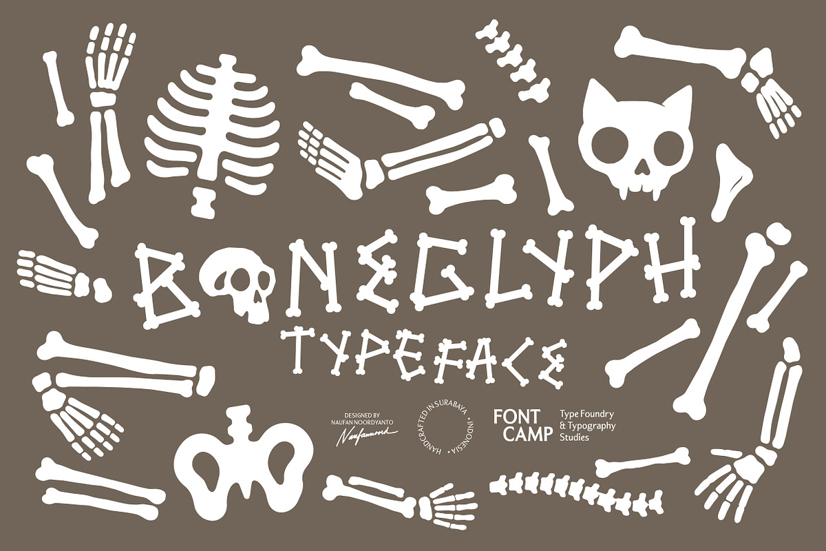 Boneglyph Font, a Symbol Font by Fontcamp Type Foundry (Photo 1 of 10)