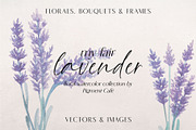 My Fair Lavender Watercolor Florals, a Seasonal Illustration by Pigment Café (Thumbnail 6 of 7)