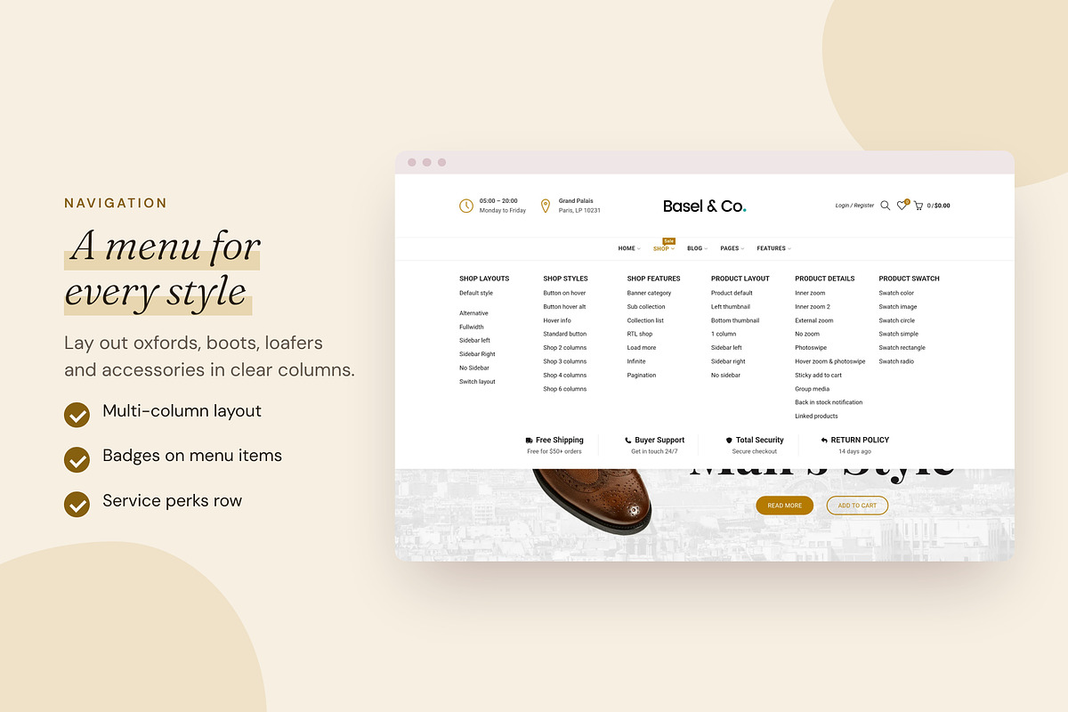 Basel Shoes - Shopify Theme, a Shopify Template by Boost Convert (Photo 5 of 10)