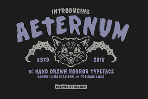 Aeternum Horror Typeface, a Handwritten Font by Skewed Studio