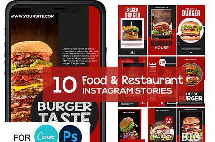 Food Instagram Story Canva Template