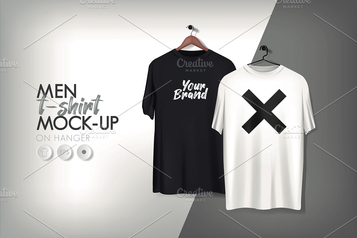 Men's basic t-shirts mockup, a Shirt Mockup by George Rod (Photo 1 of 5)