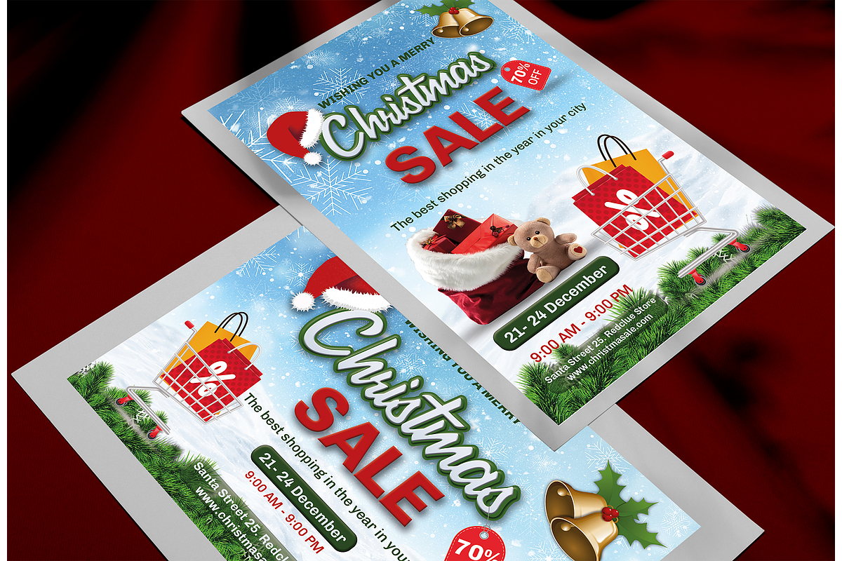 Christmas Sale Flyers, a Flyer Template by designerzDukan (Photo 1 of 2)