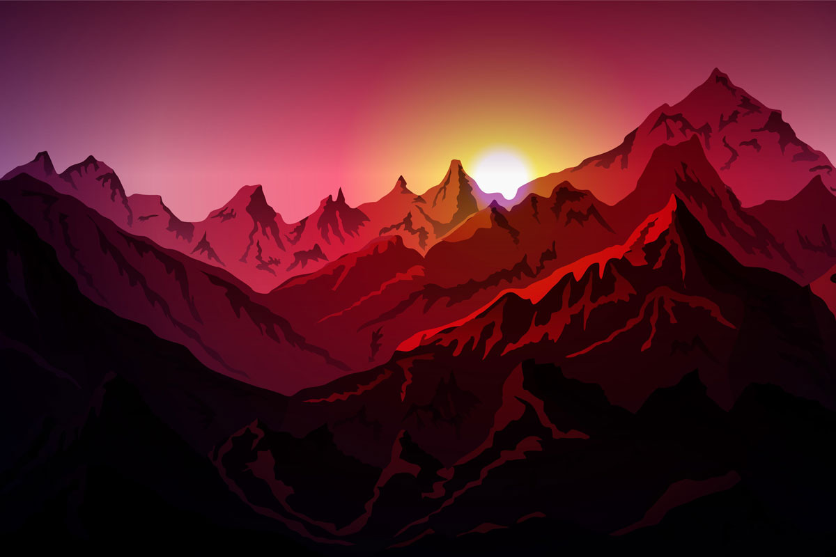 sunrice mountains eps 10 vector, a Background Graphic by Rommeo79 (Photo 2 of 3)