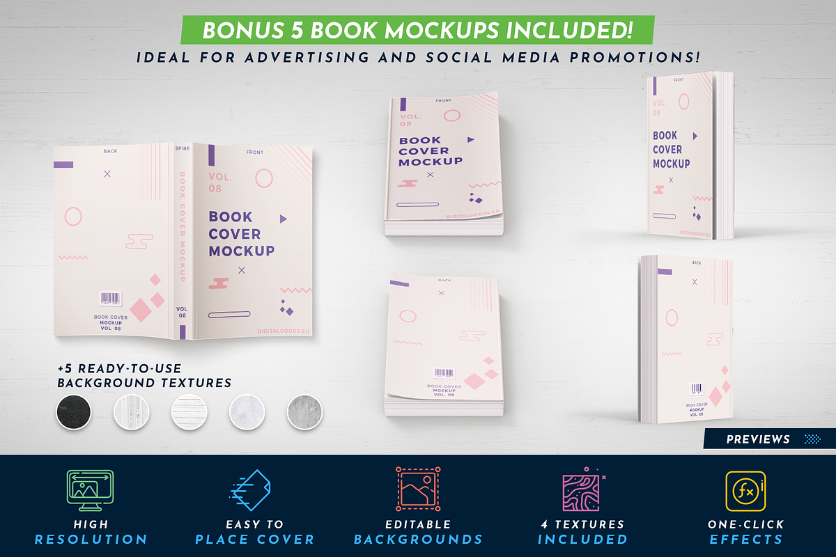 Book Cover Template 52, a Templates & Theme by Digital Goods (Photo 4 of 11)