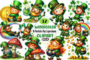 St Patrick's Day Leprechaun Clipart, an Illustration by DreamCafeArt (Thumbnail 1 of 3)