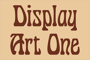 Display Art One Font, a Font by GG Design